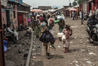 Mensen op de vlucht rondom Goma. 11 februari 2025. ©MSF